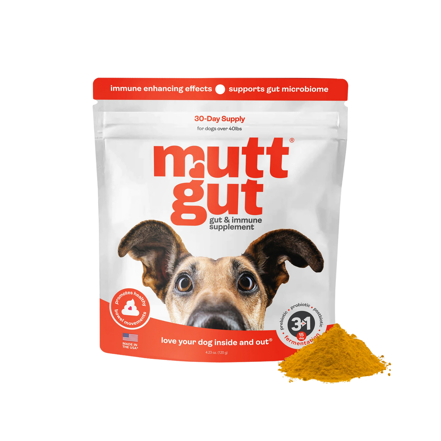 MuttGut Gut & Immune Supplement Powder for Dogs Over 40lbs