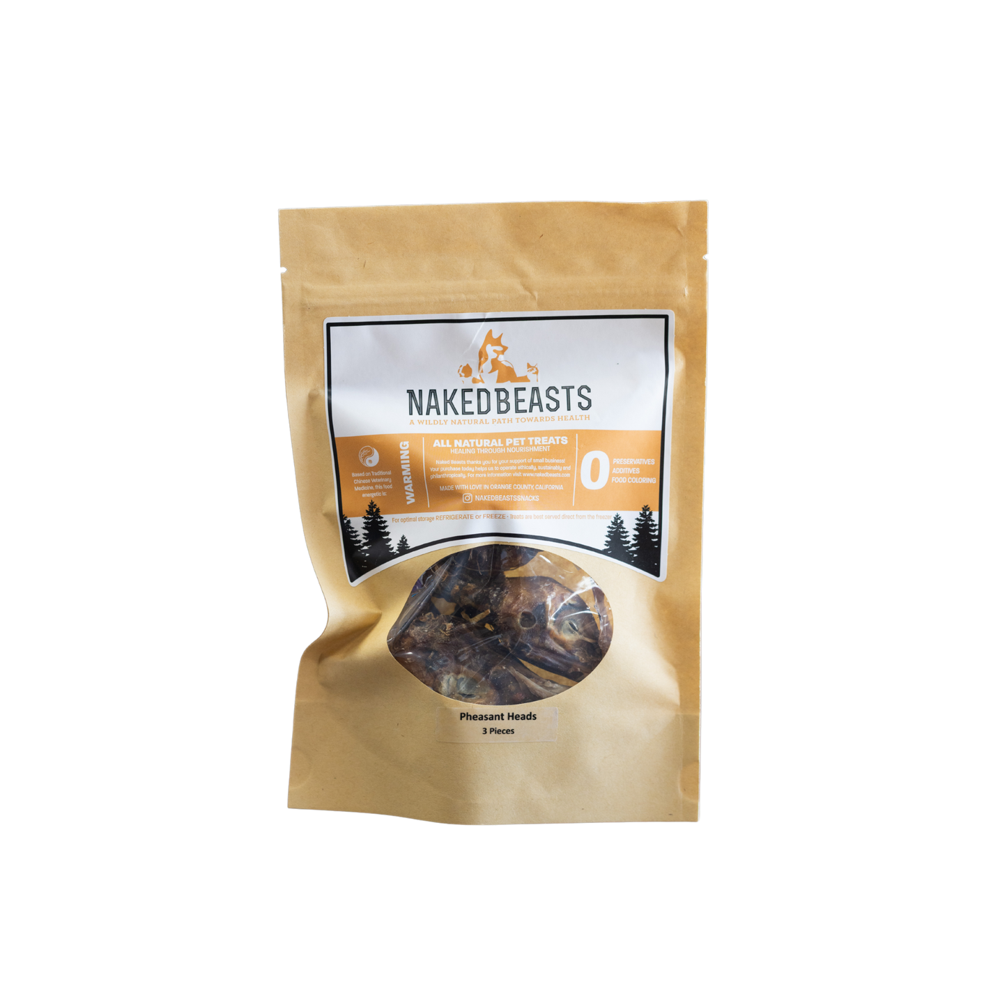 Naked Beasts Dehydrated Pheasant Heads