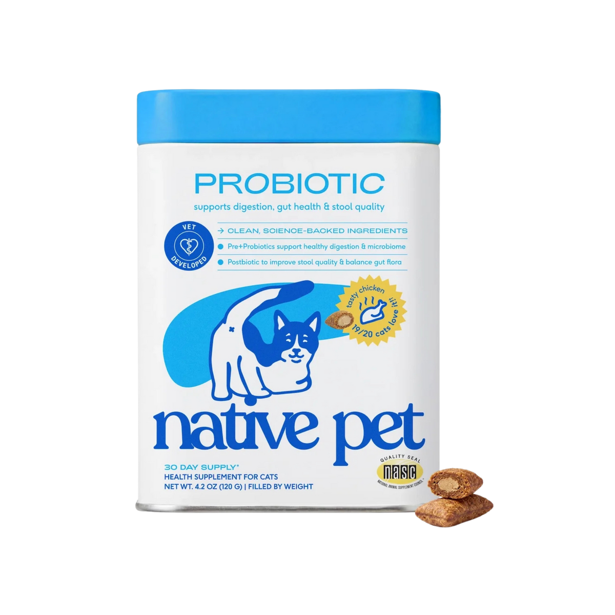 Native Pet Probiotic for Cats, 4.2oz