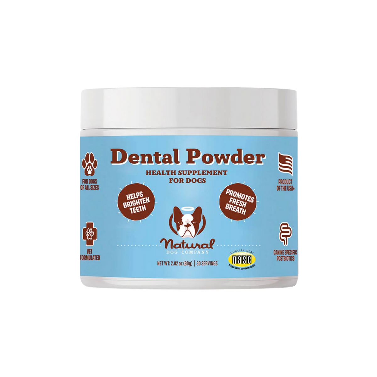 Natural Dog Company Dental Powder, 2.8oz