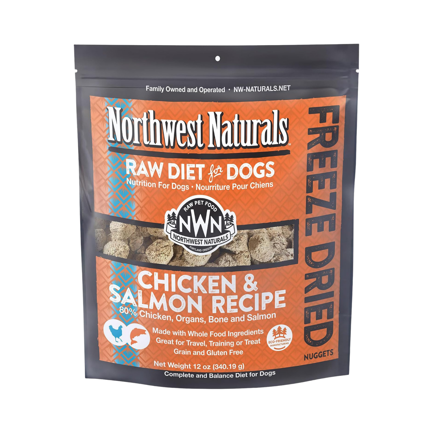 Northwest Naturals Freeze-Dried Chicken & Salmon Recipe for Dogs, 12oz