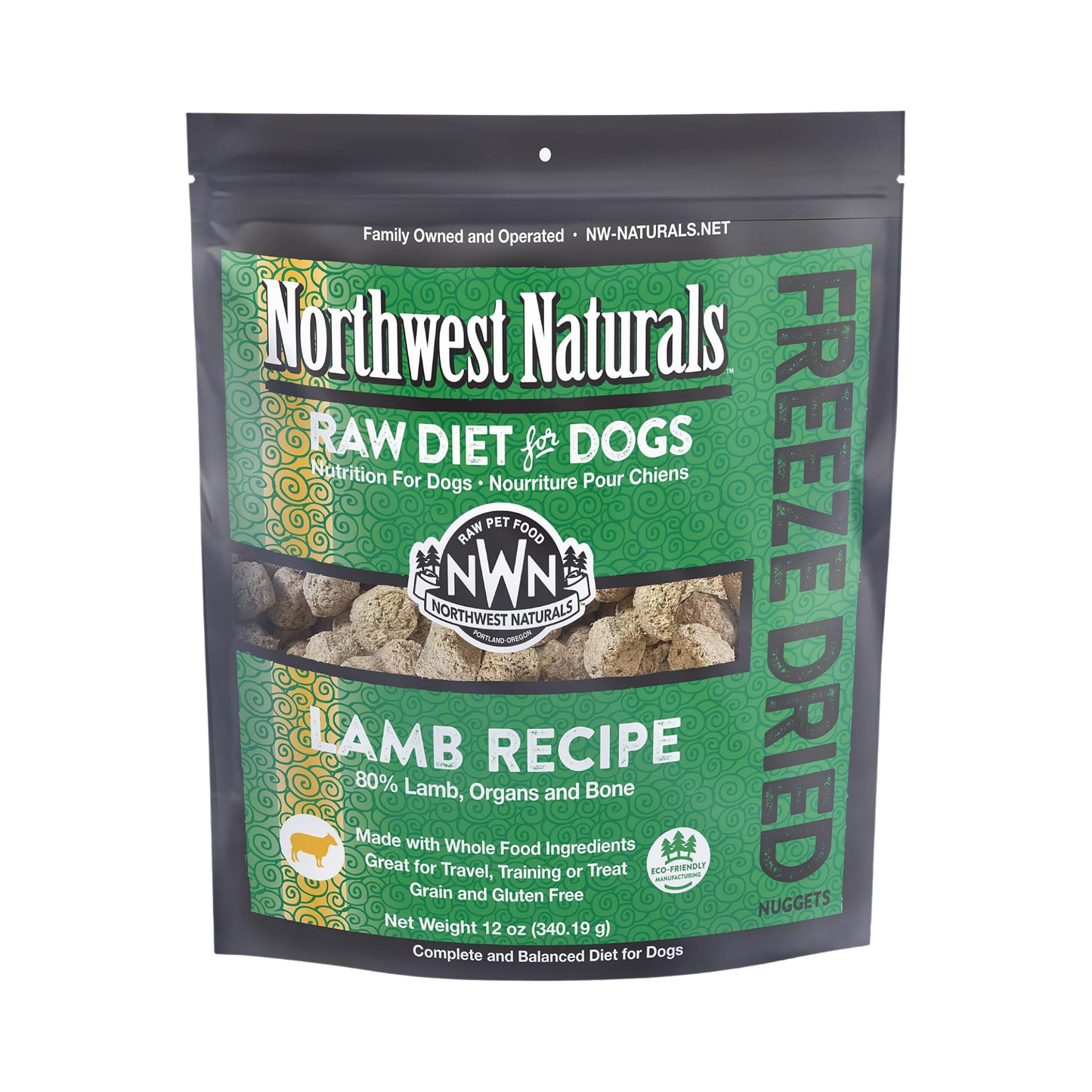 Northwest Naturals Freeze-Dried Lamb Recipe for Dogs, 12oz