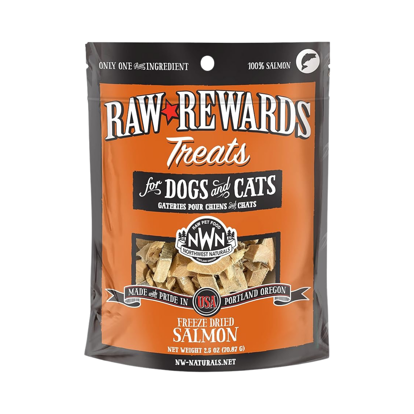 Northwest Naturals Raw Rewards Freeze-Dried Salmon for Dogs & Cats