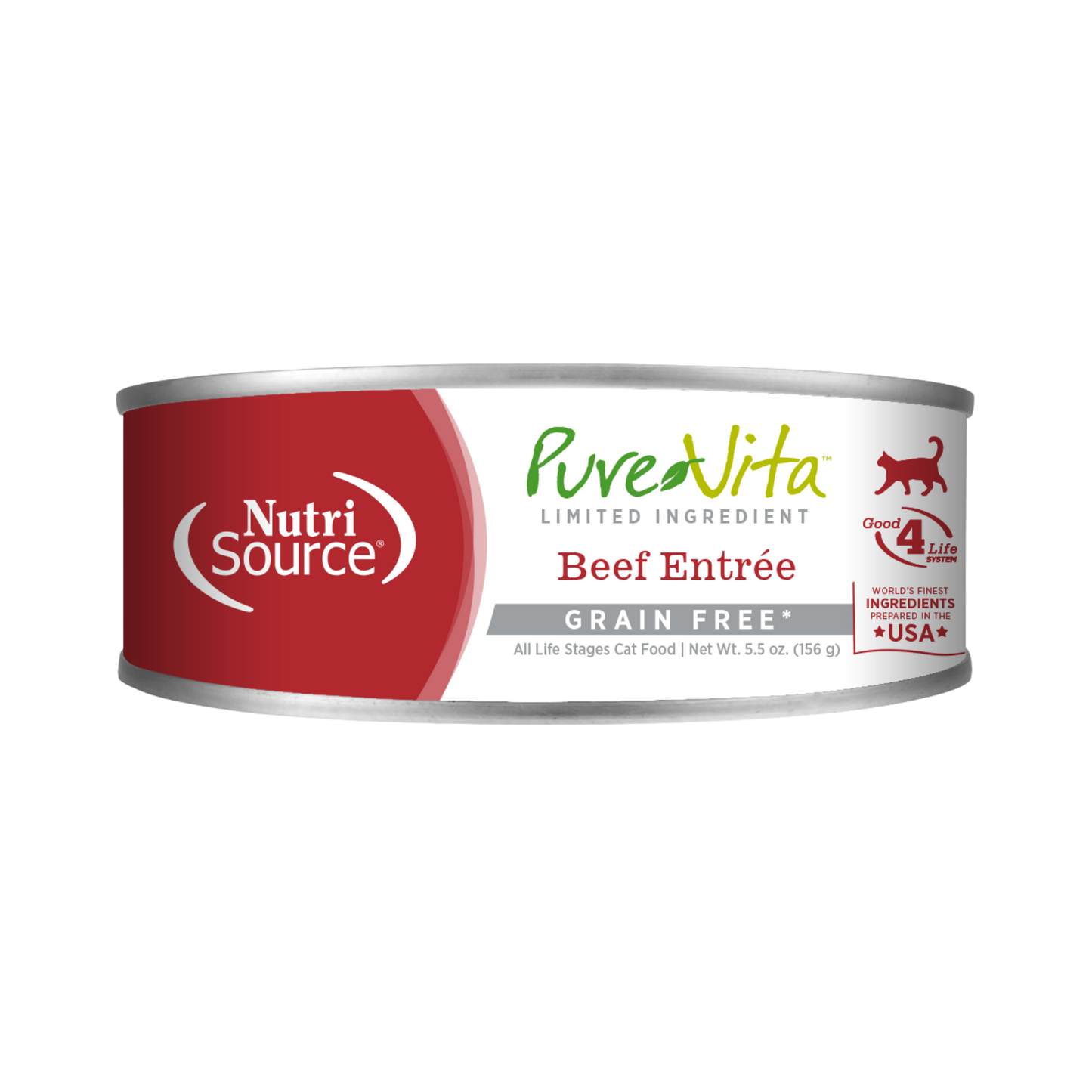 NutriSource PureVita Beef Entrée Limited Ingredient Wet Cat Food