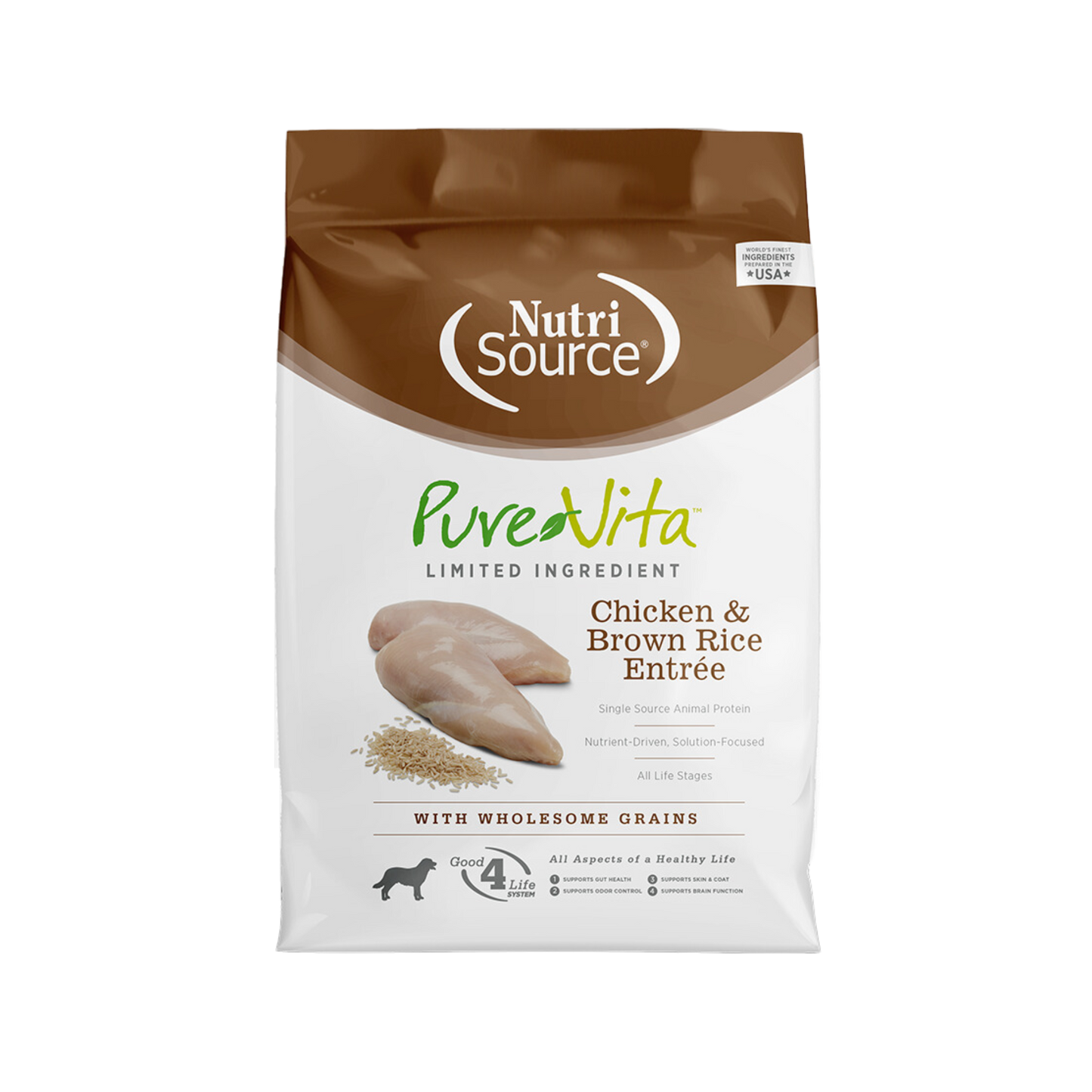 NutriSource Purevita Chicken & Brown Rice Entrée Dry Dog Food