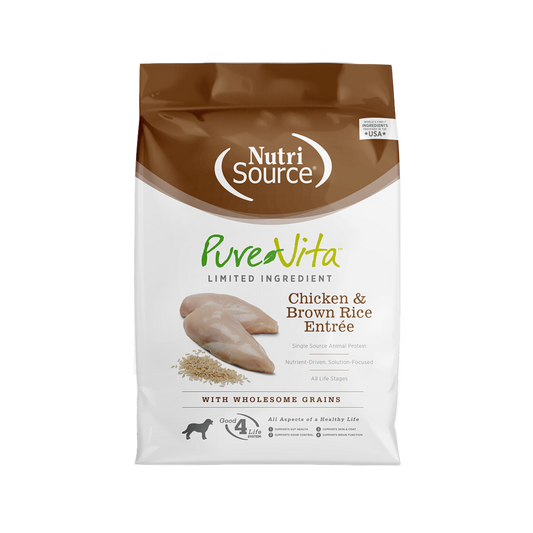 NutriSource Purevita Chicken & Brown Rice Entrée Dry Dog Food