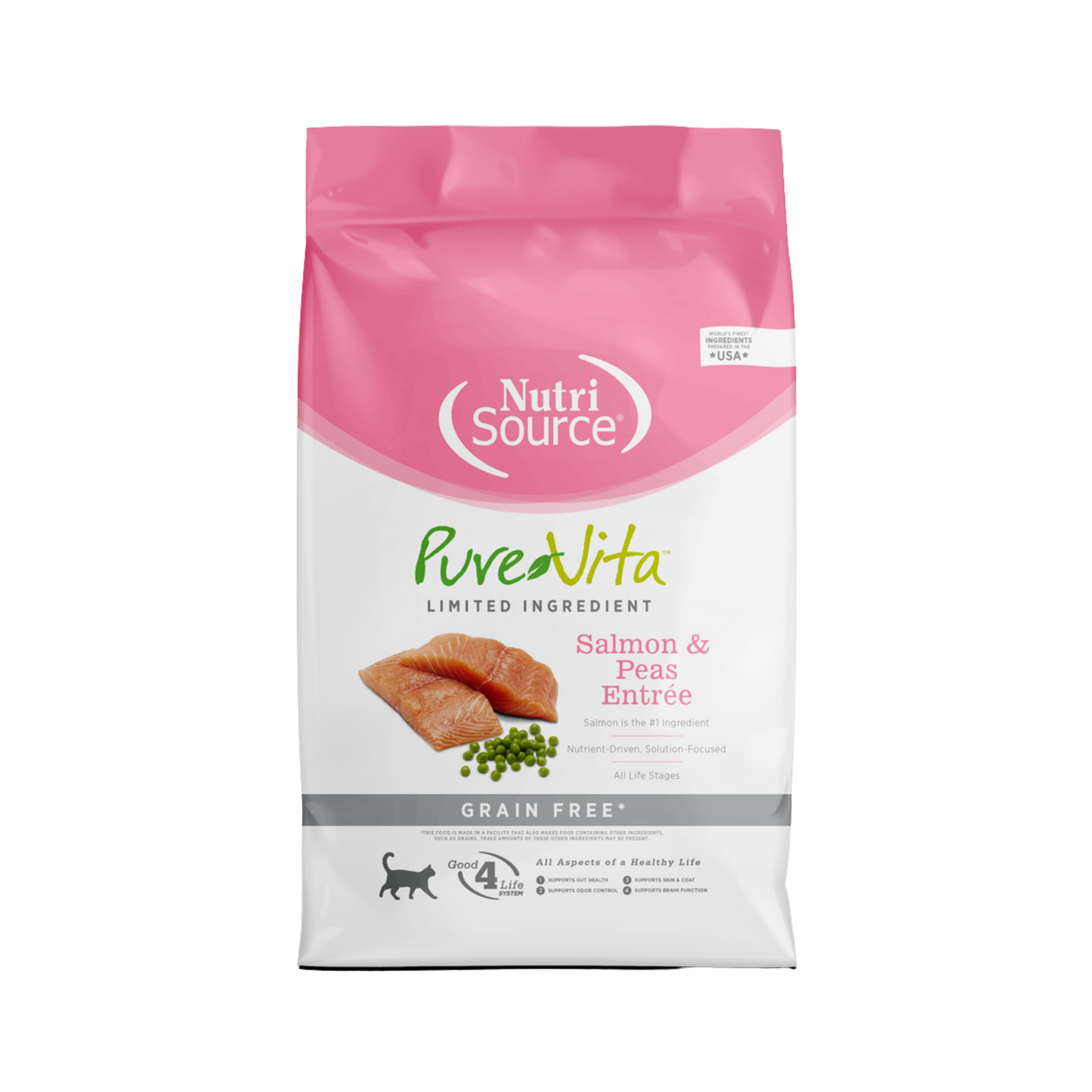 NutriSource PureVita Grain Free Salmon & Peas Entrée Limited Ingredient Cat Food