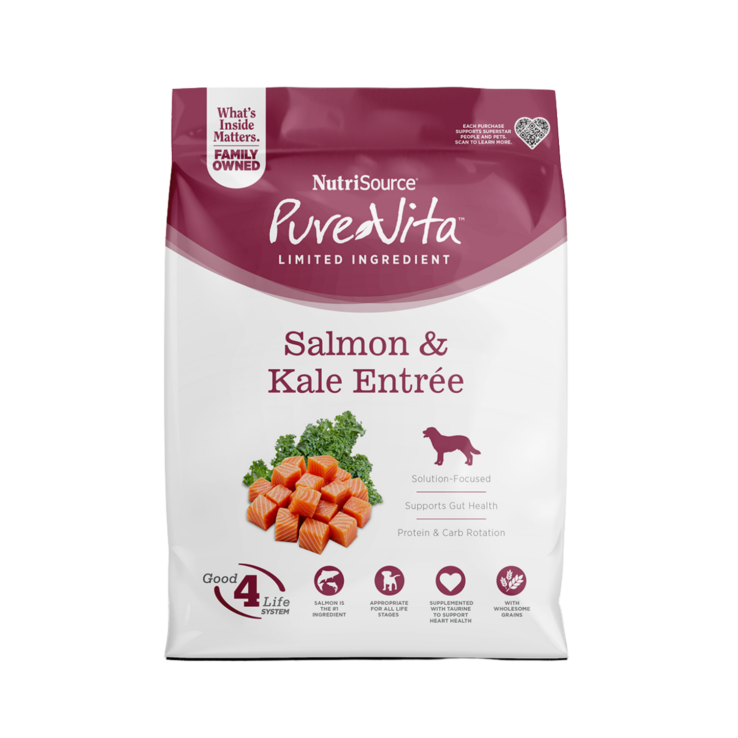 NutriSource PureVita Salmon & Kale Entrée Limited Ingredient Dog Food