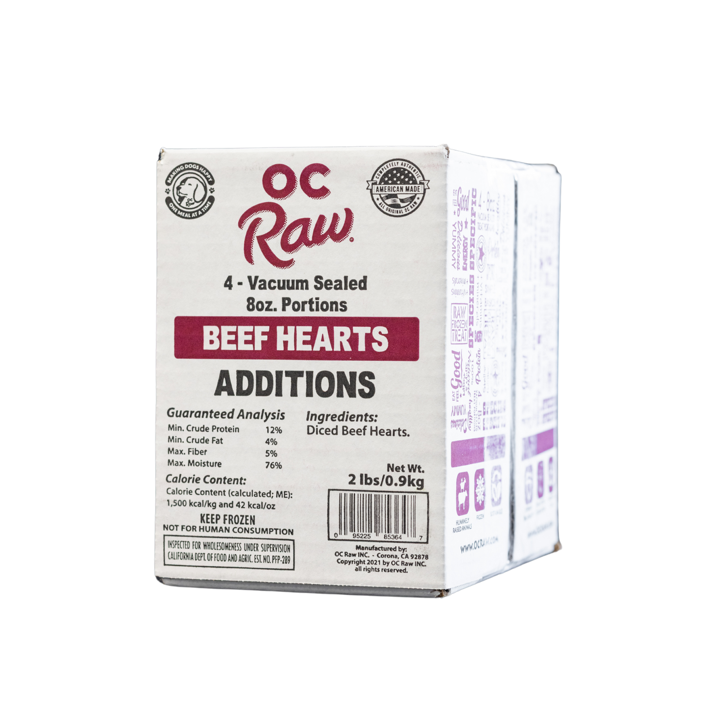 OC Raw Beef Hearts Beef Hearts