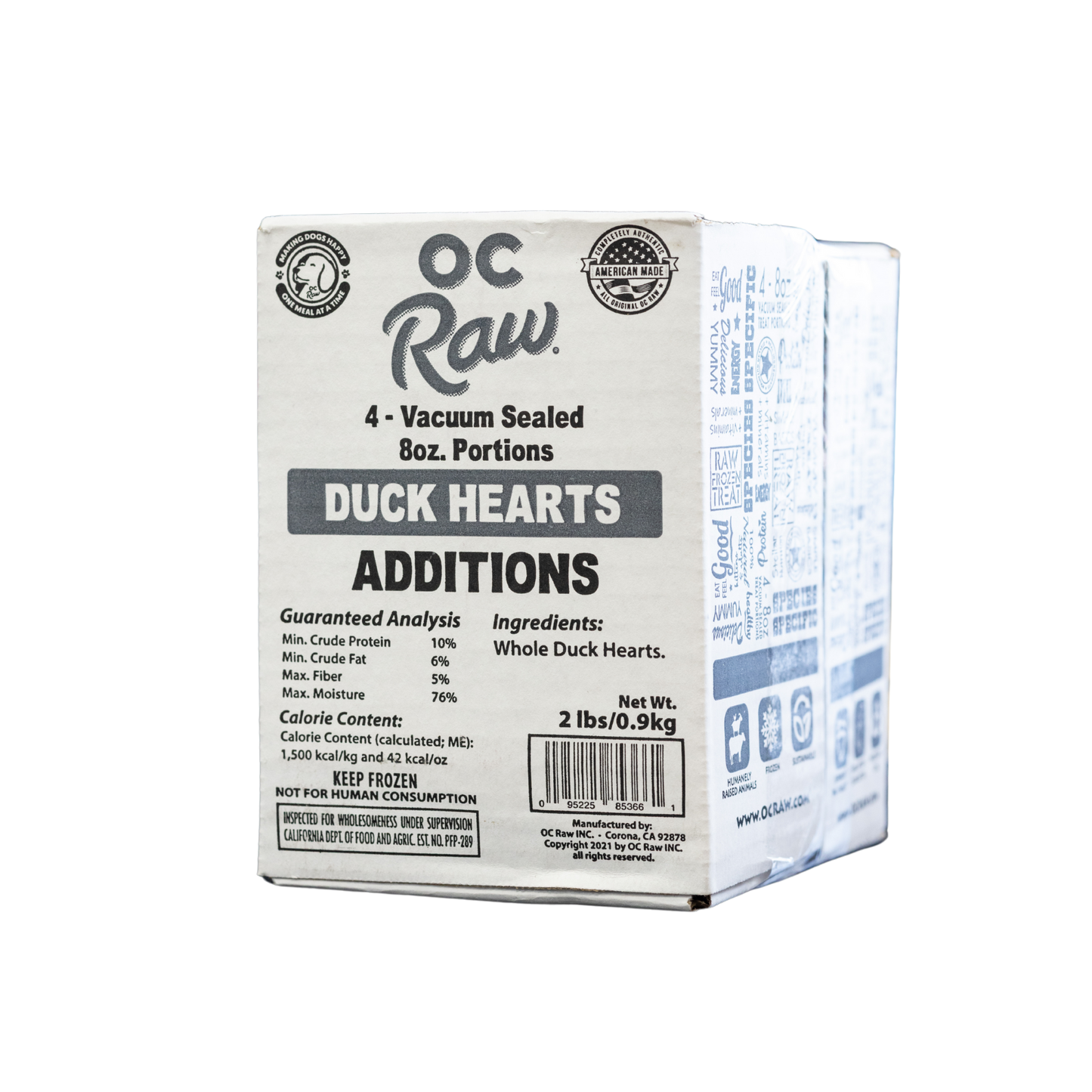 OC Raw Duck Hearts Bulk Box
