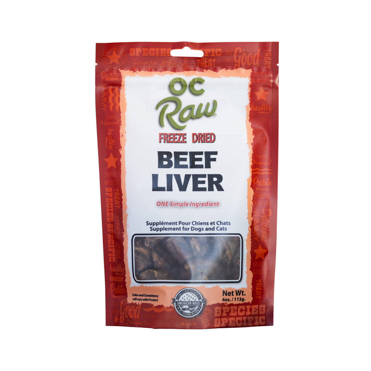 OC Raw Freeze-Dried Beef Liver Dog & Cat Treats