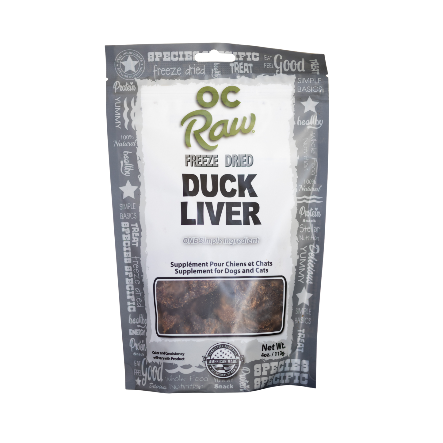 OC Raw Freeze-Dried Duck Liver Dog & Cat Treats