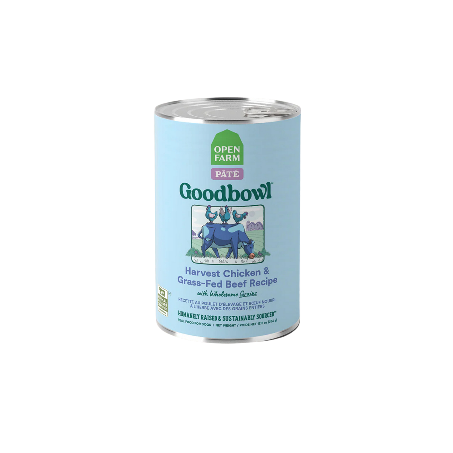 Open Farm Goodbowl Harvest Chicken & Grass-Fed Beef Pâté Wet Dog Food, 12.5oz