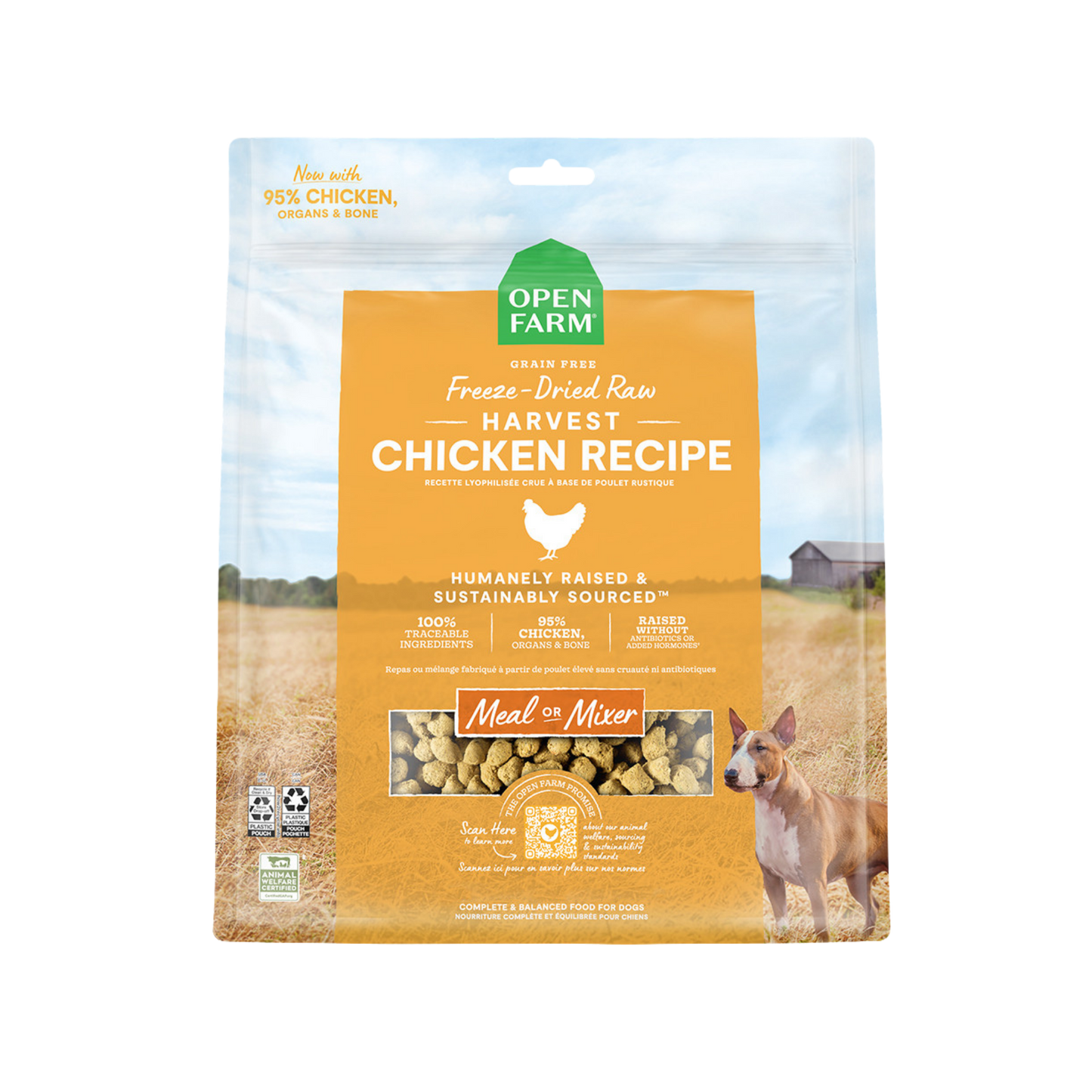 Open Farm Harvest Chicken Freeze-Dried Raw Morsels for Dogs
