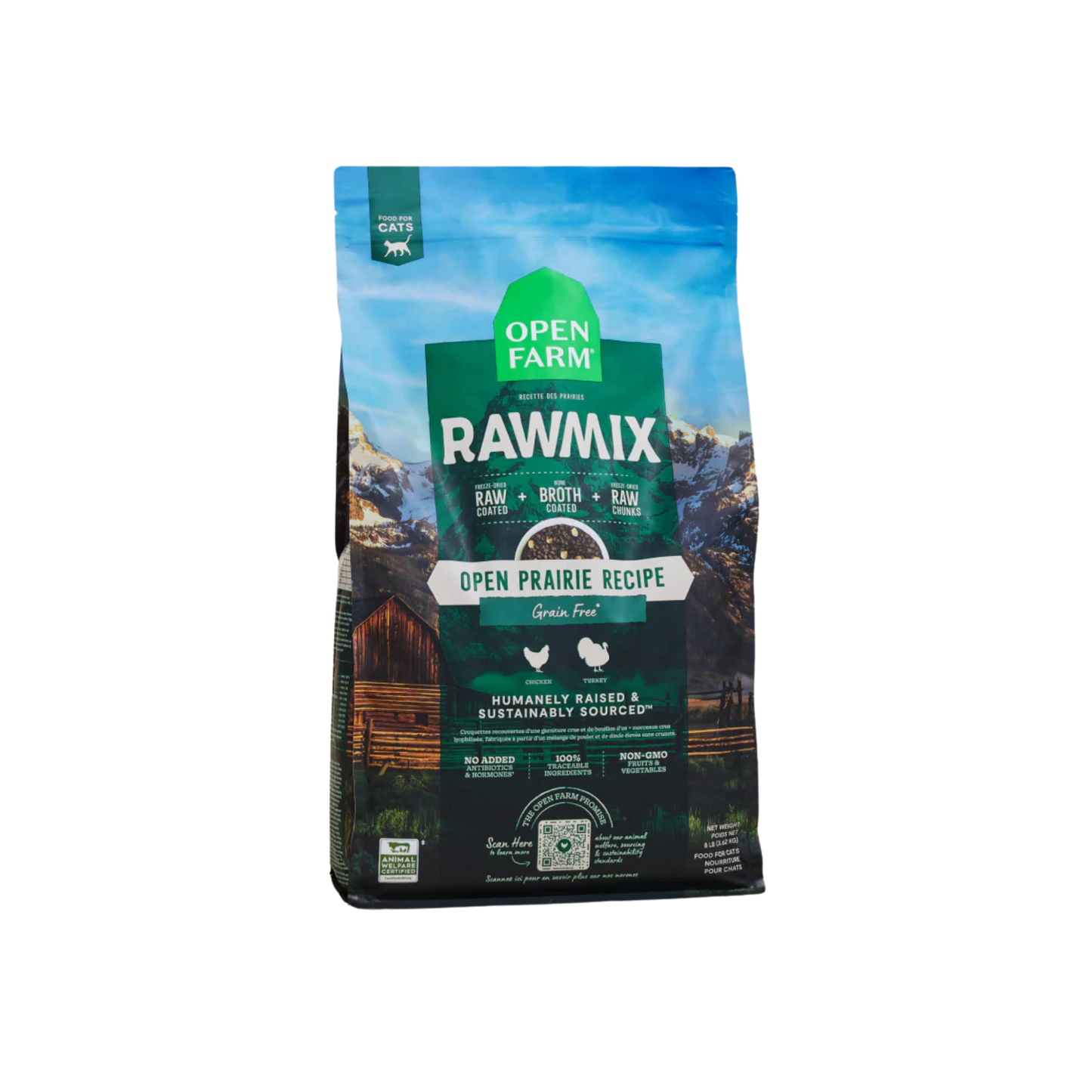 Open Farm RawMix Open Prairie Grain-Free Cat Kibble