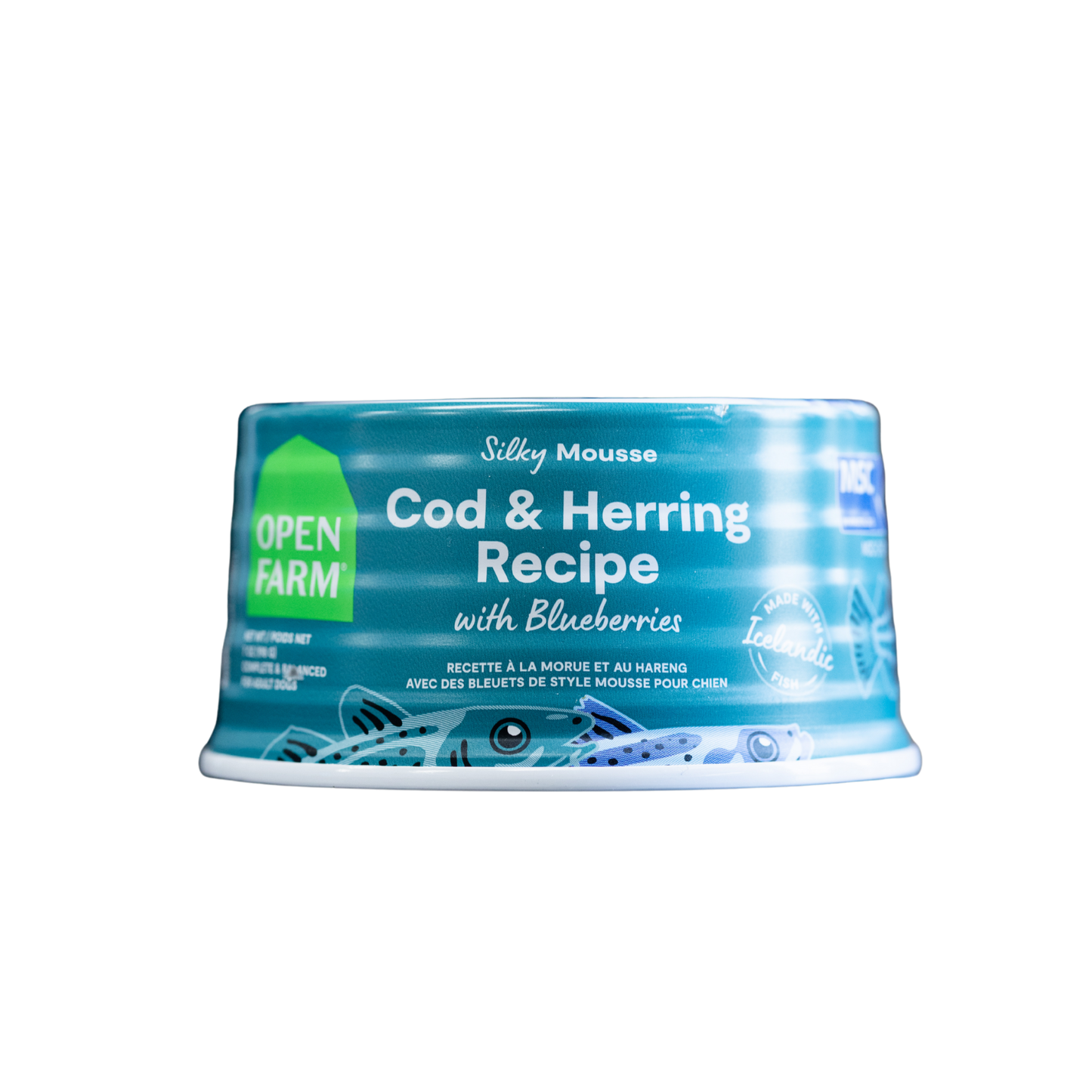 Open Farm Silky Mousse Cod & Herring Recipe with Blueberries