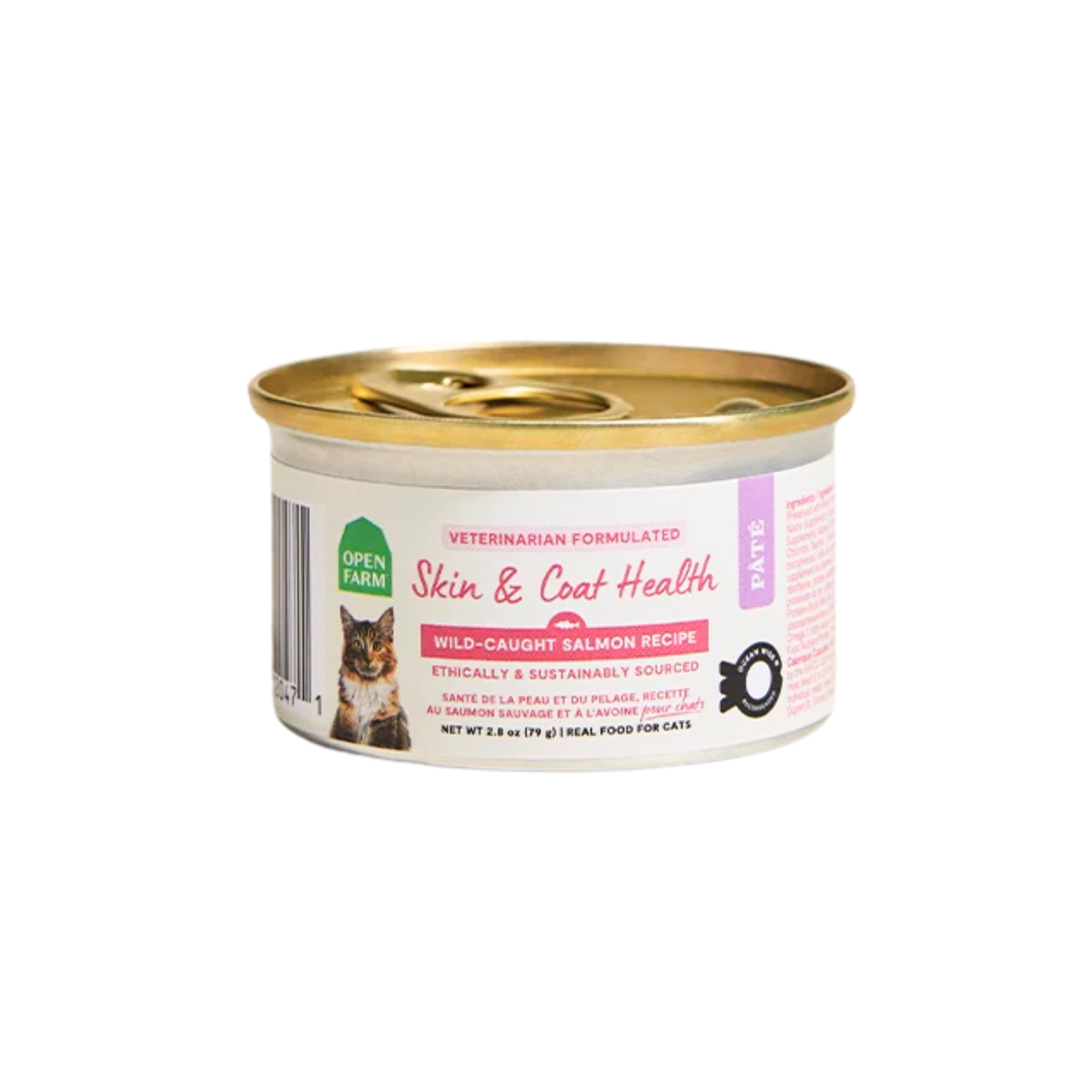 Open Farm Wild-Caught Salmon Skin & Coat Health Pâté for Cats, 2.8oz