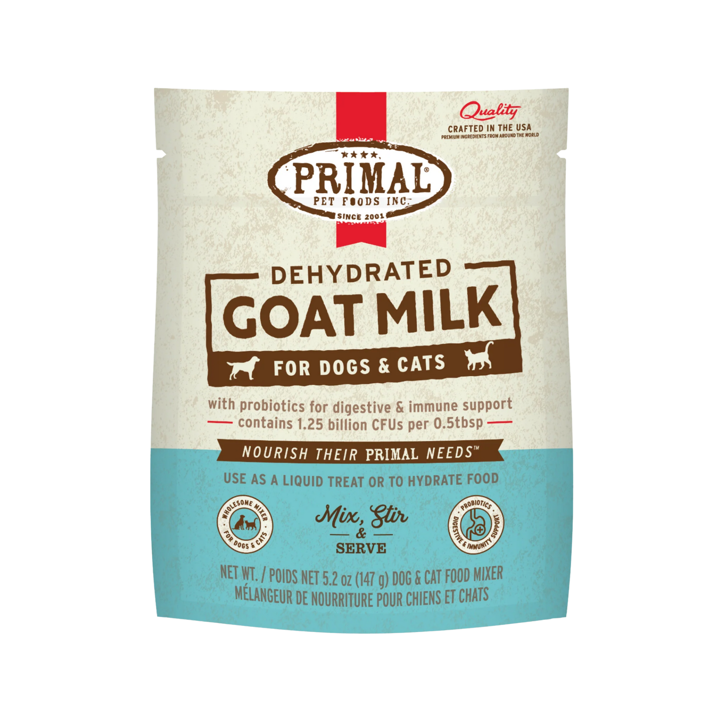 Primal Dehydrated Goat Milk for Dogs and Cats