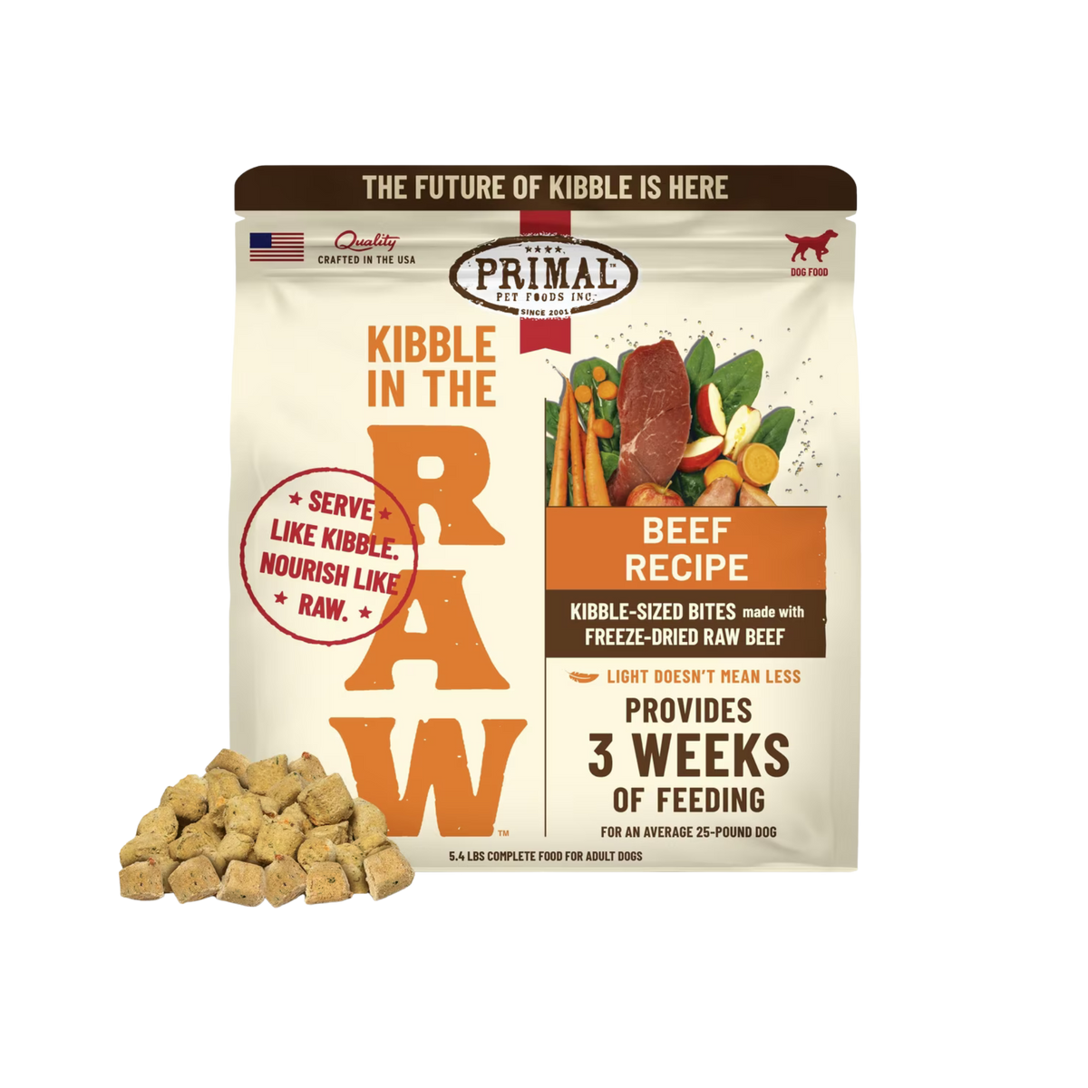 Primal Kibble in the Raw Dog Food