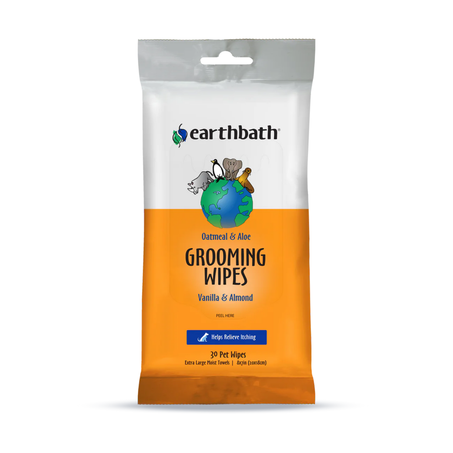 Earthbath Grooming Wipes - Oatmeal & Aloe: Vanilla & Almond - Pups & Cubs Premium Pet Food