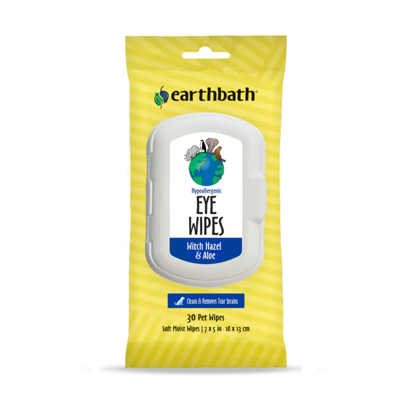 Earthbath Hypoallergenic Eye Wipes: Witch Hazel & Aloe - Pups & Cubs Premium Pet Food