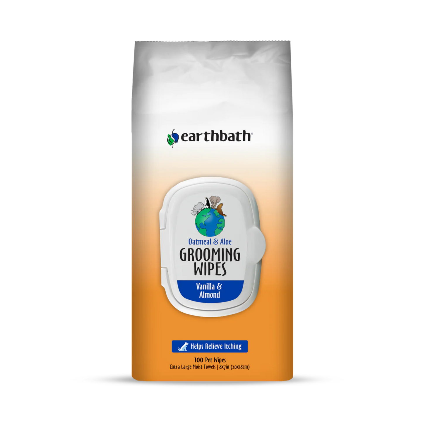 Earthbath Grooming Wipes Oatmeal & Aloe: Vanilla & Almond - Pups & Cubs Premium Pet Food