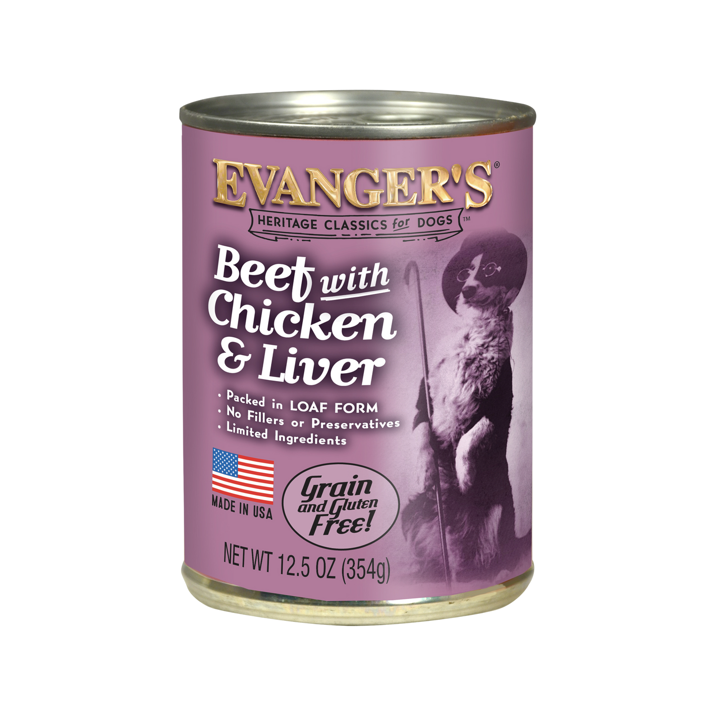 Evanger's Heritage Classic Beef with Chicken & Liver - Pups & Cubs Premium Pet Food