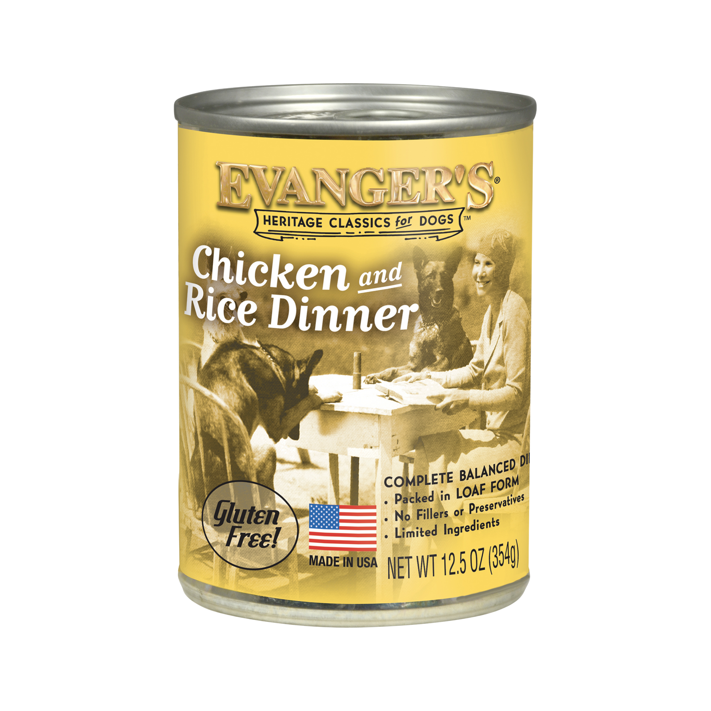 Evanger's Heritage Classic Chicken & Rice Dinner - Pups & Cubs Premium Pet Food