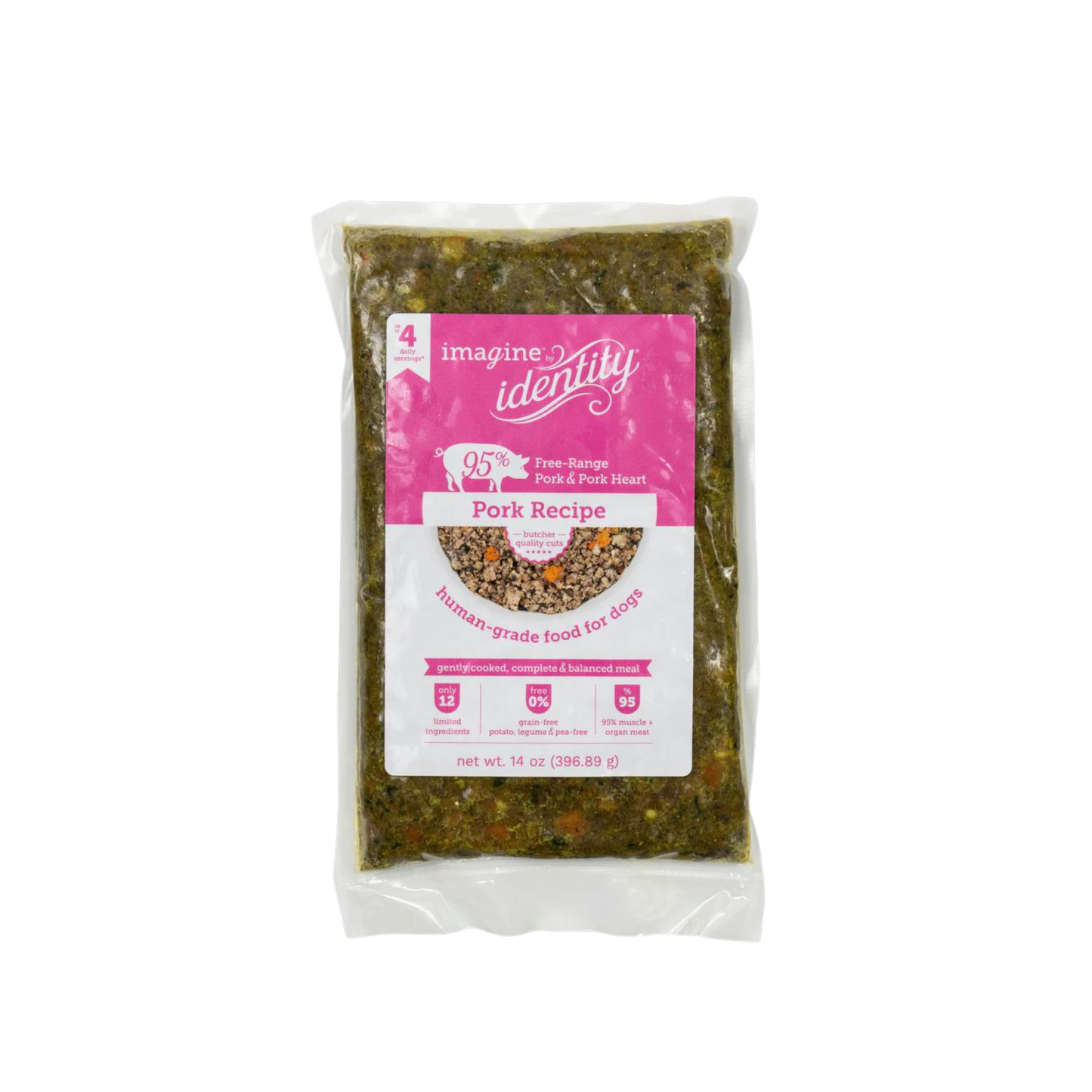 Identity imagine 95% Pork Gently Cooked Dog Food Recipe