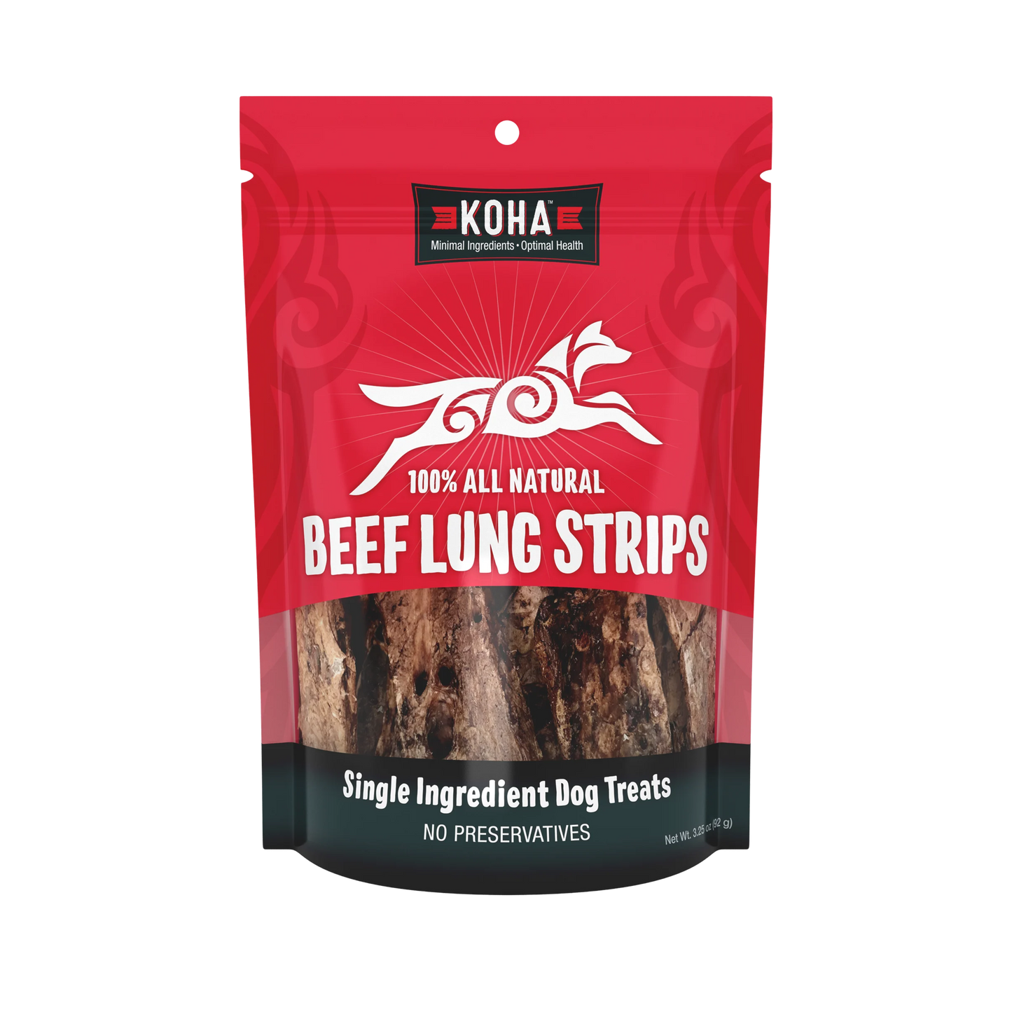 Koha Beef Lung Strips All Natural Treats