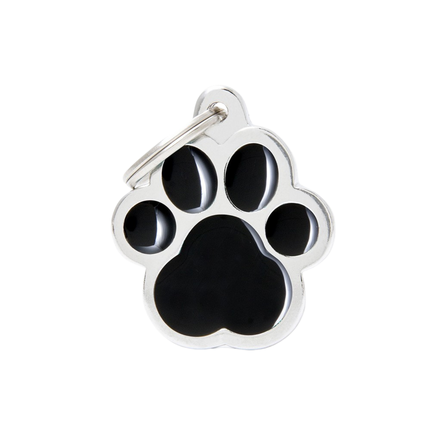 Myfamily Classic Big Black Paw ID Tag