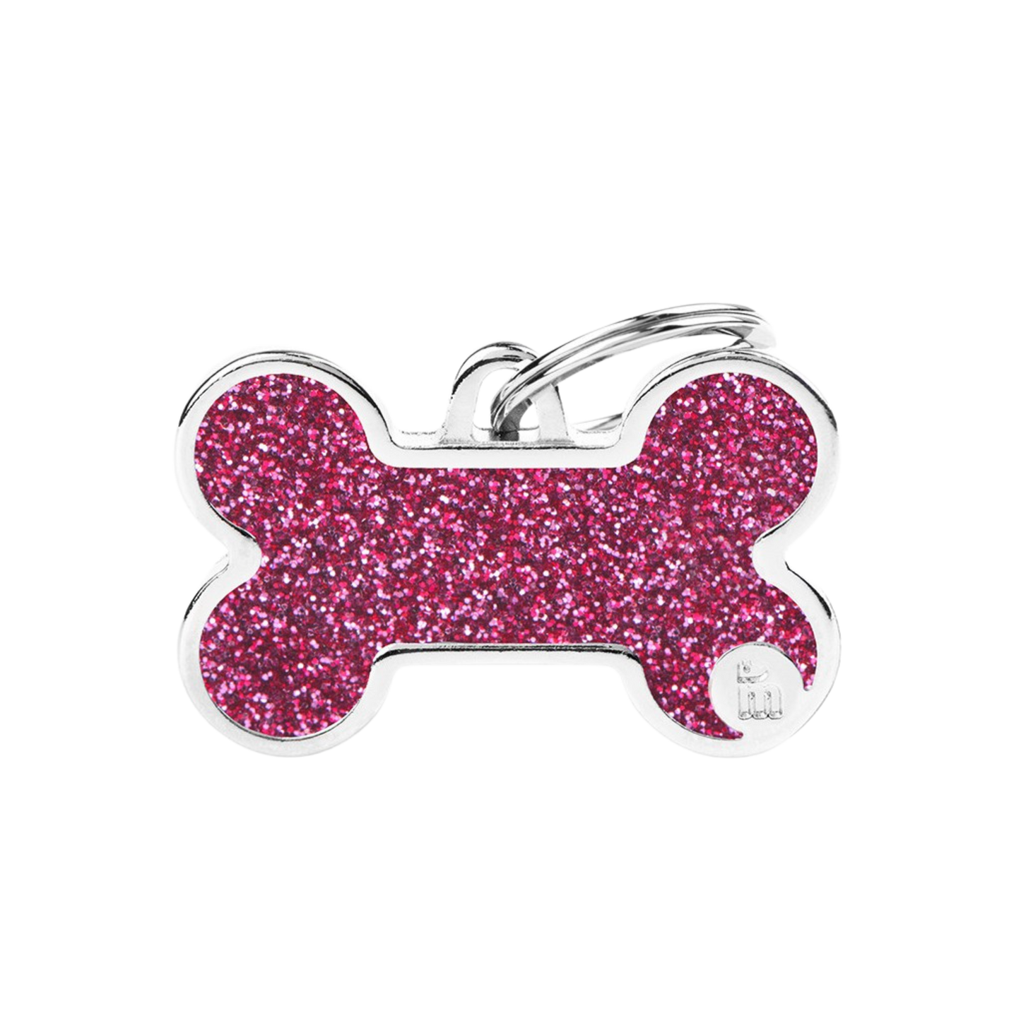 Myfaily Pink Glitter ID Tag