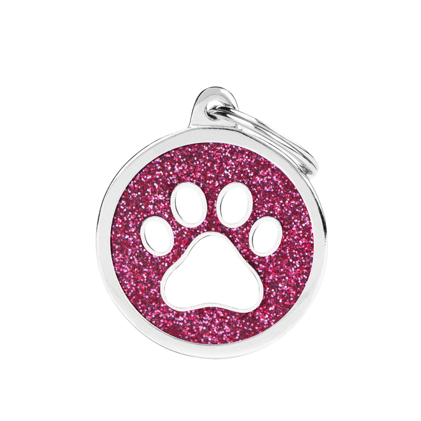 Myfaily Pink Glitter ID Tag