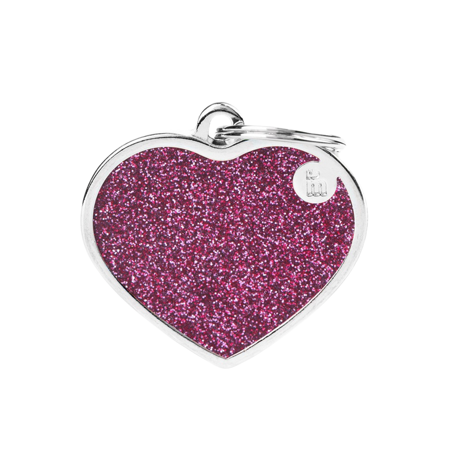 Myfaily Pink Glitter ID Tag