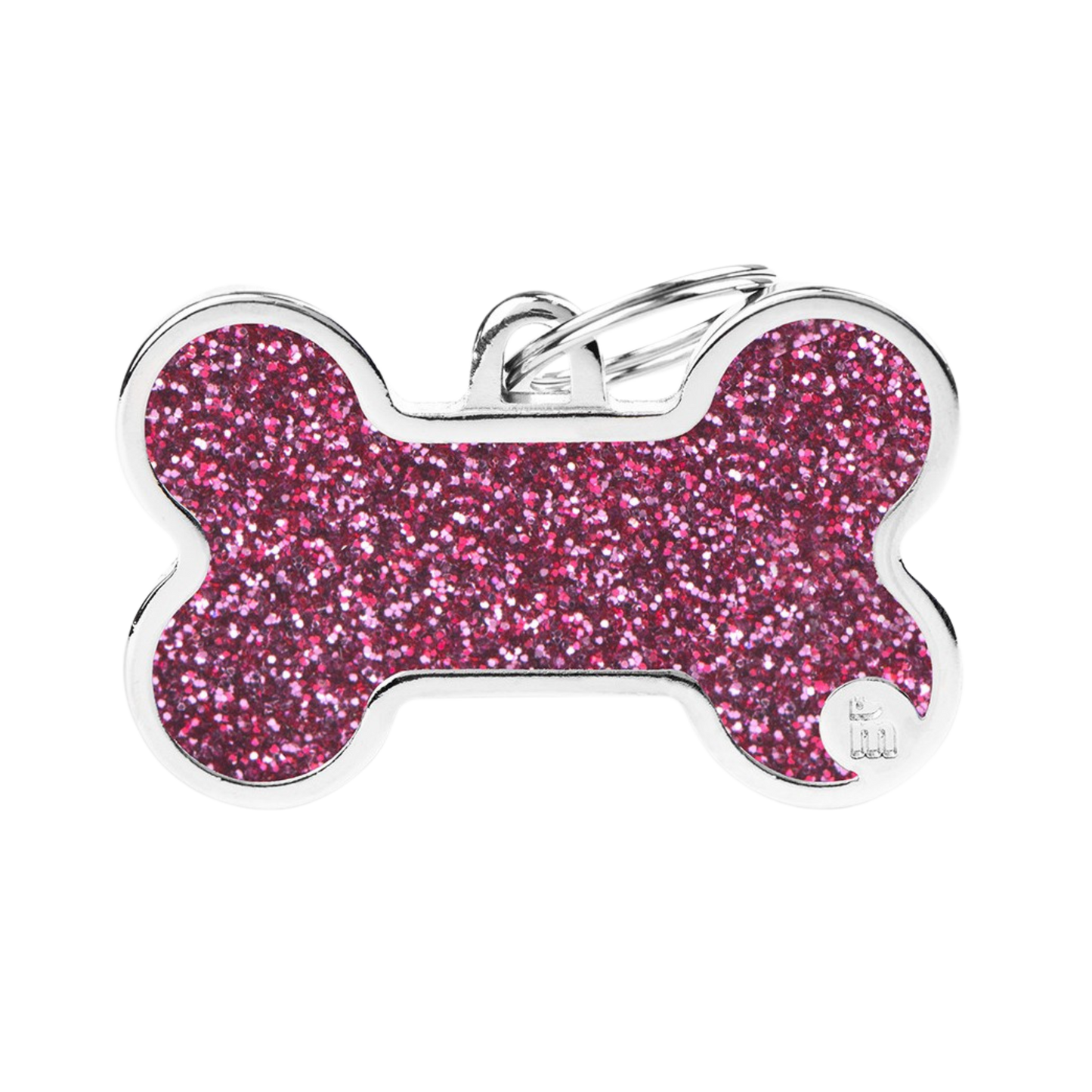 Myfaily Pink Glitter ID Tag