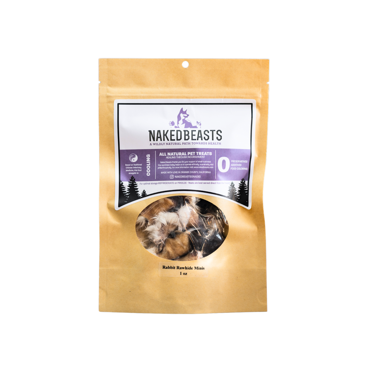 Naked Beasts Rabbit Rawhide Minis