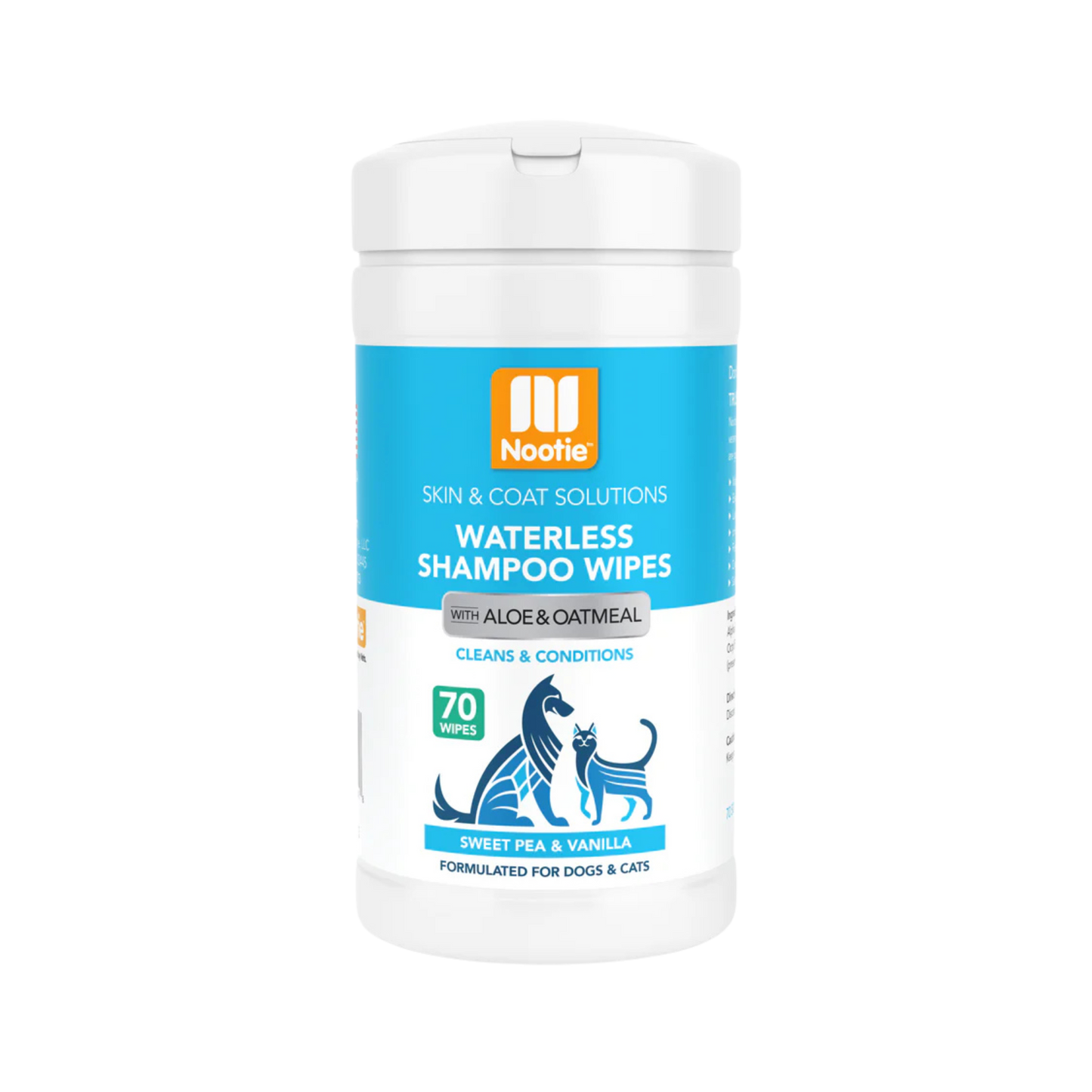 Nootie Waterless Shampoo Wipes with Aloe and Oatmeal