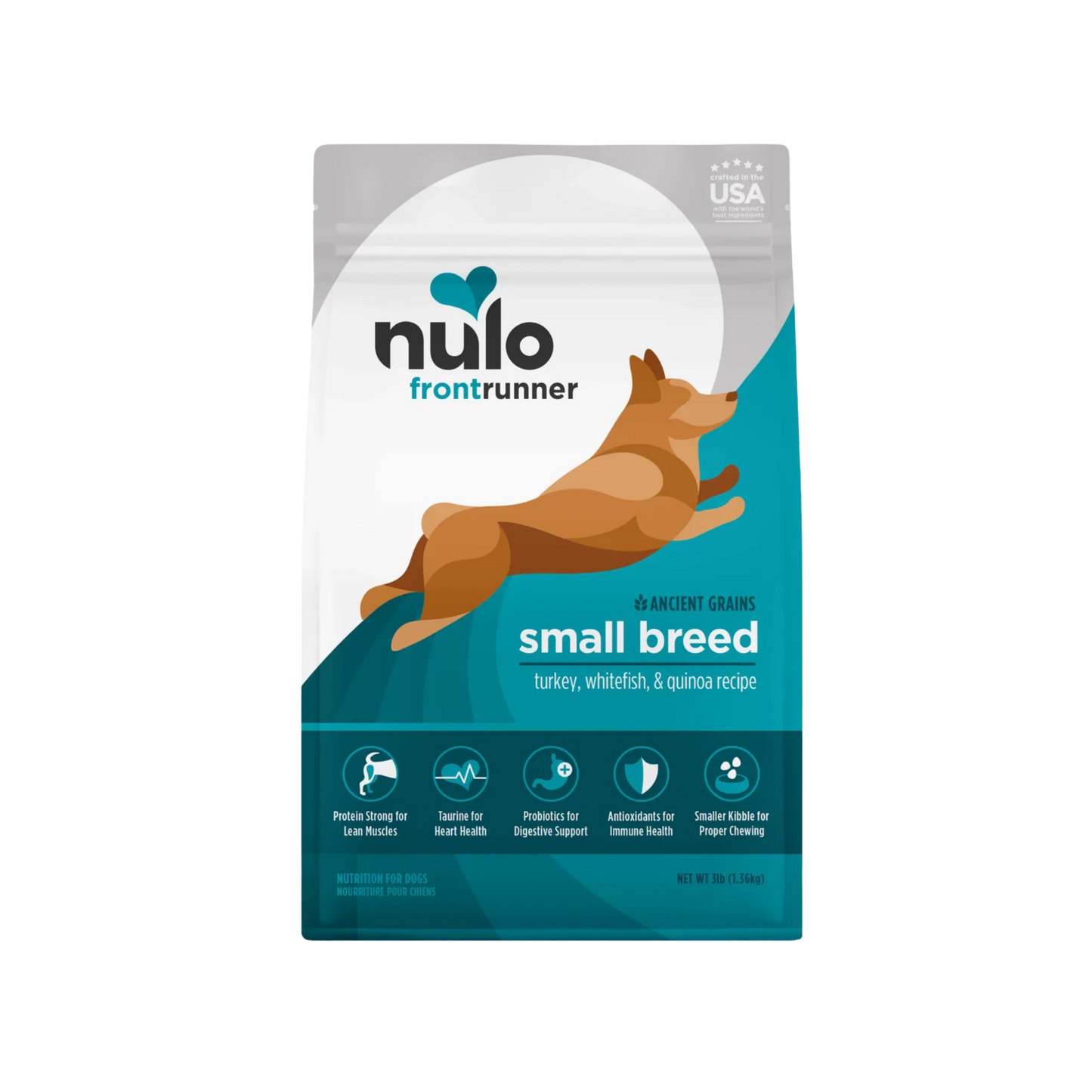 Nulo Frontrunner High-Protein Kibble For Small Breeds Turkey, Whitefish & Quinoa Recipe
