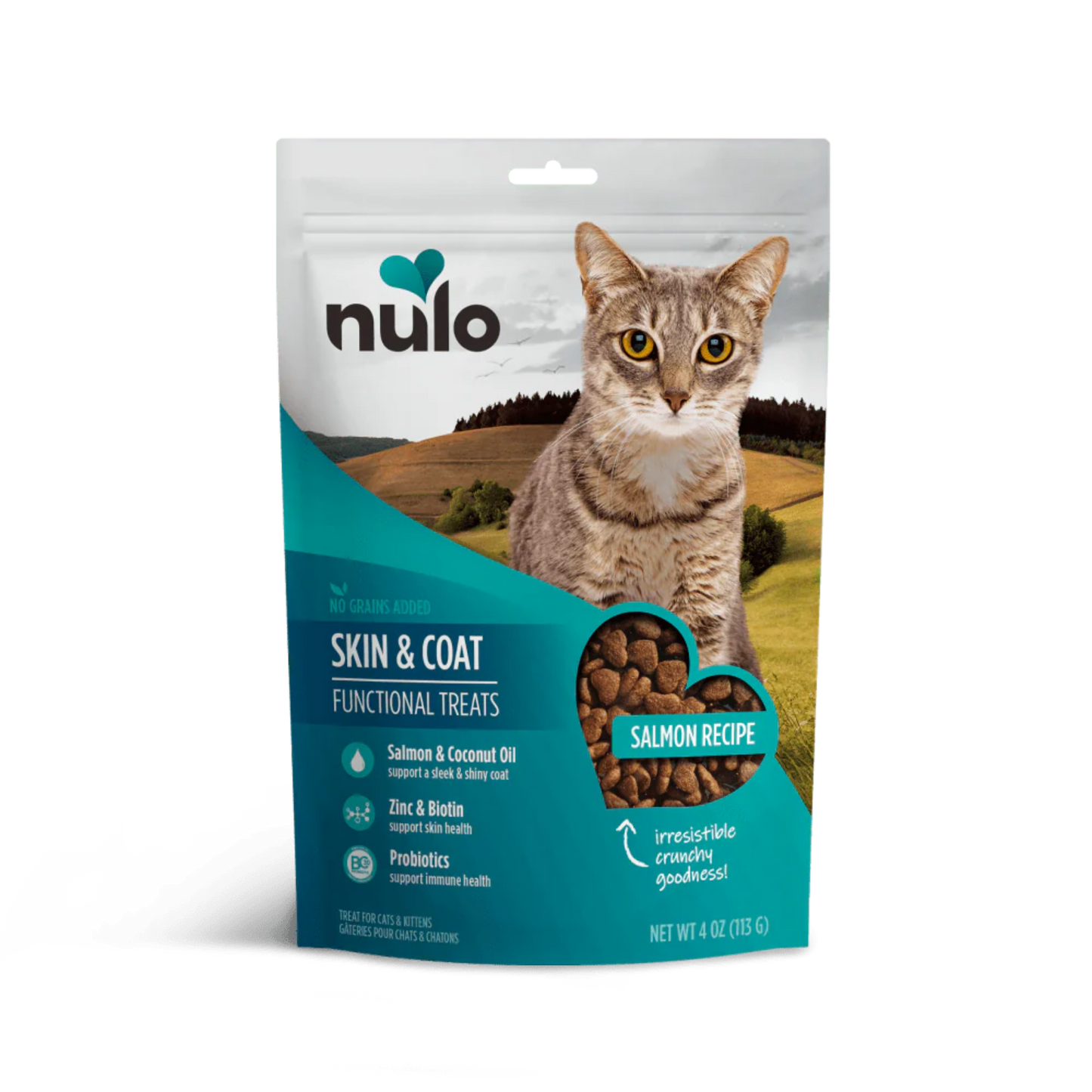 Nulo Skin & Coat Salmon Recipe Functional Crunchy Cat Treats