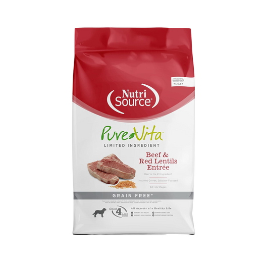 NutriSource PureVita Beef & Red Lentils Entrée Dry Dog Food
