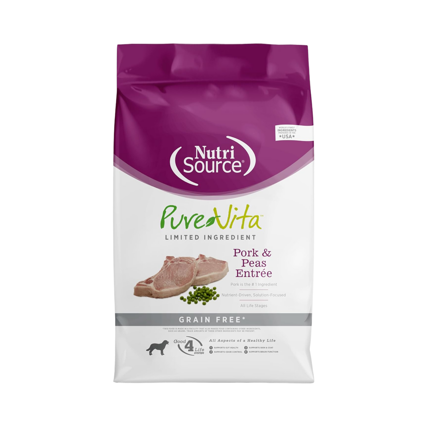 NutriSource PureVita Pork & Peas Entrée Dry Dog Food