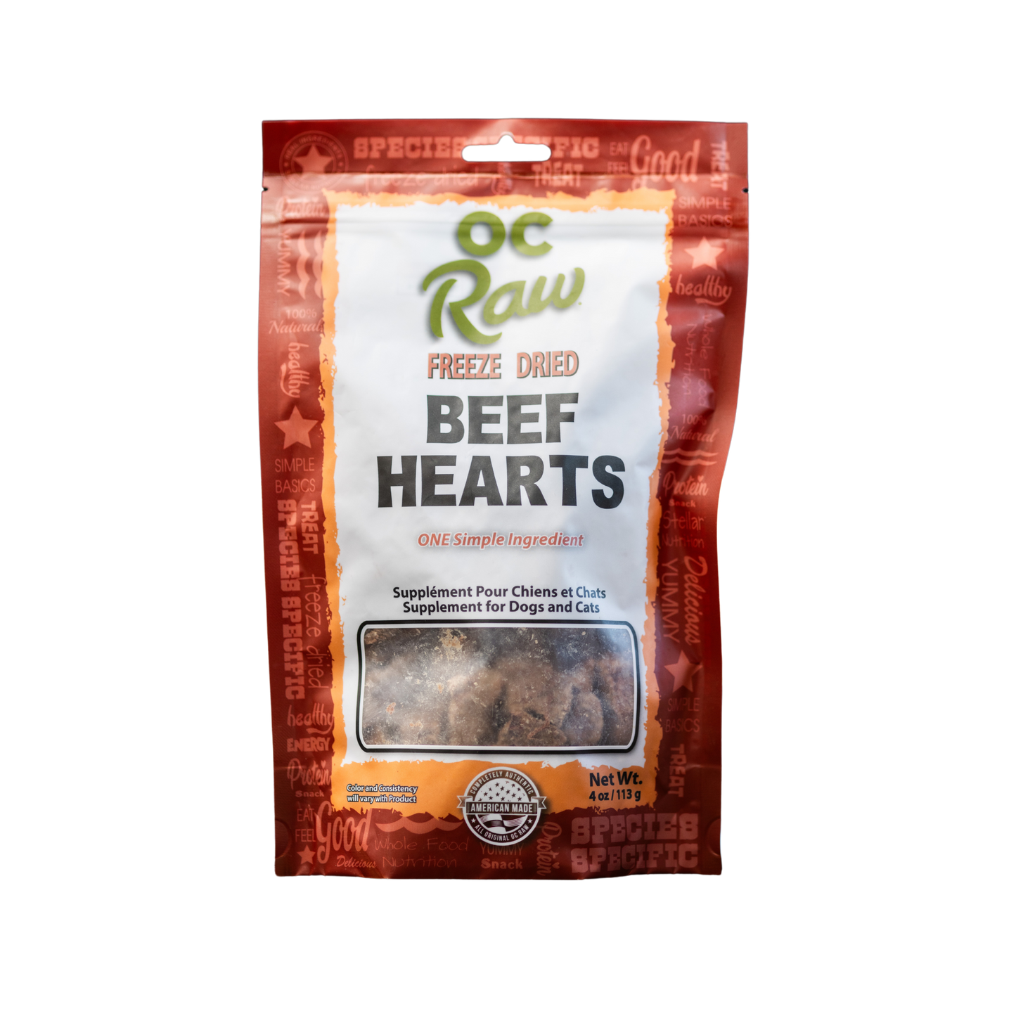 OC Raw Freeze Dried Beef Heart Dog & Cat Treats