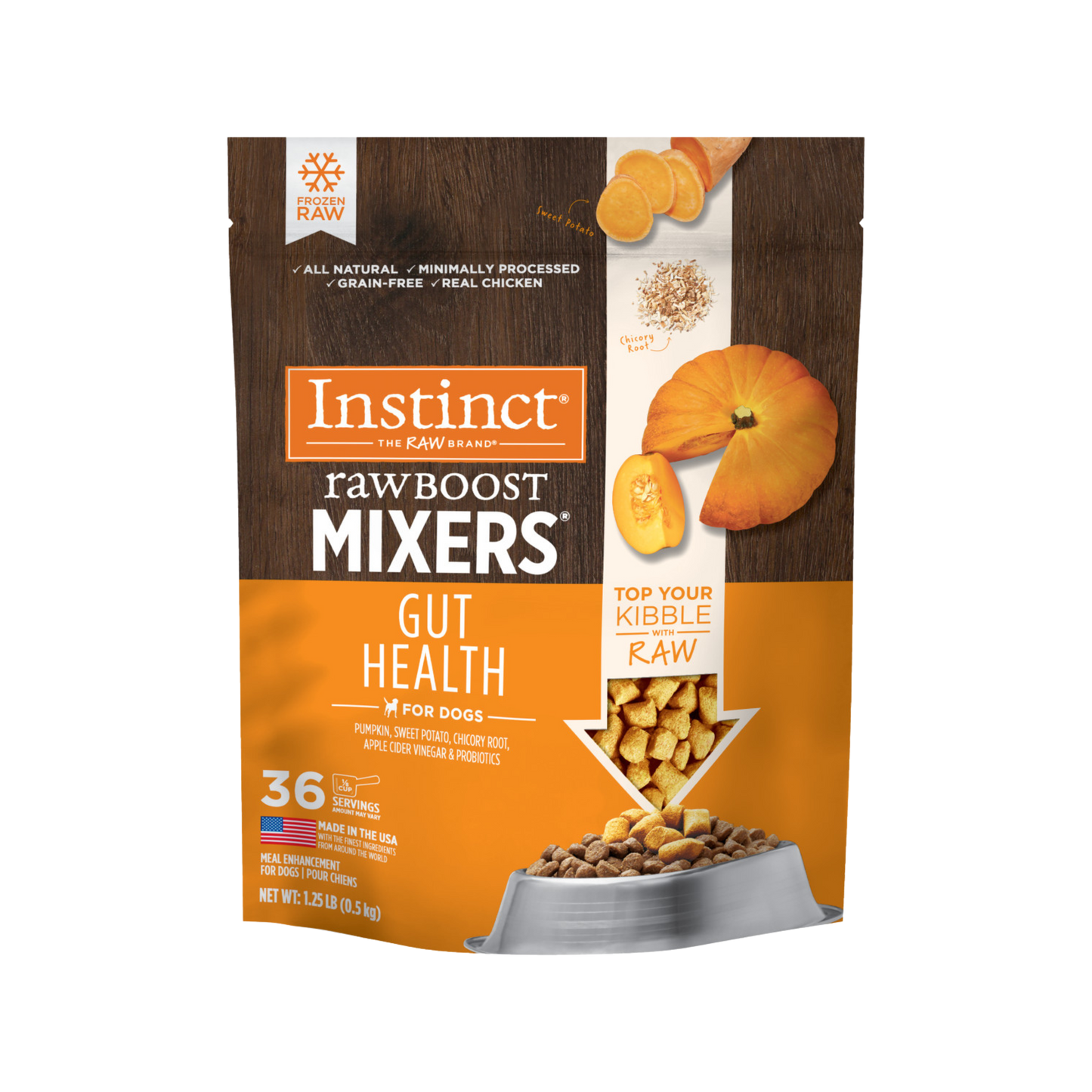 Instinct Raw Boost Frozen Mixers Gut Health for Dogs