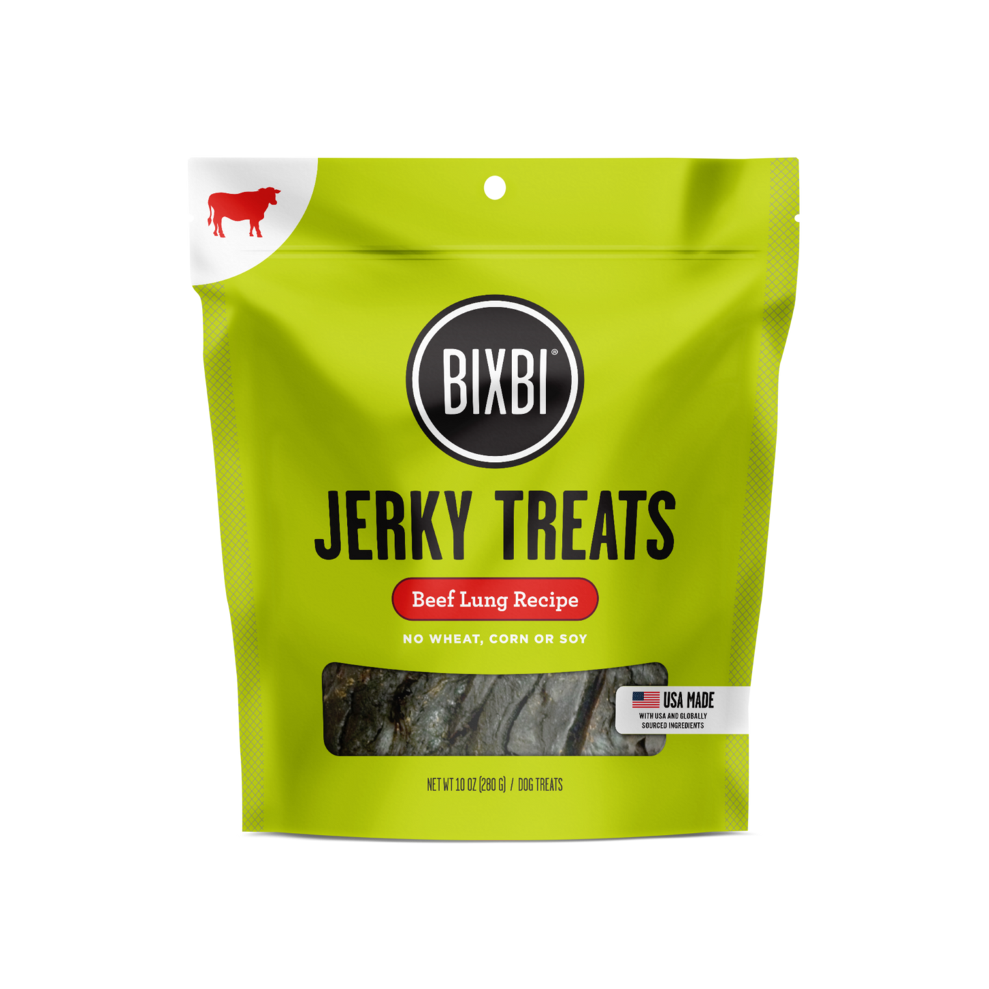 BIXBI Original Jerky Treats for Dogs – Beef Lung Recipe - Pups & Cubs Premium Pet Food