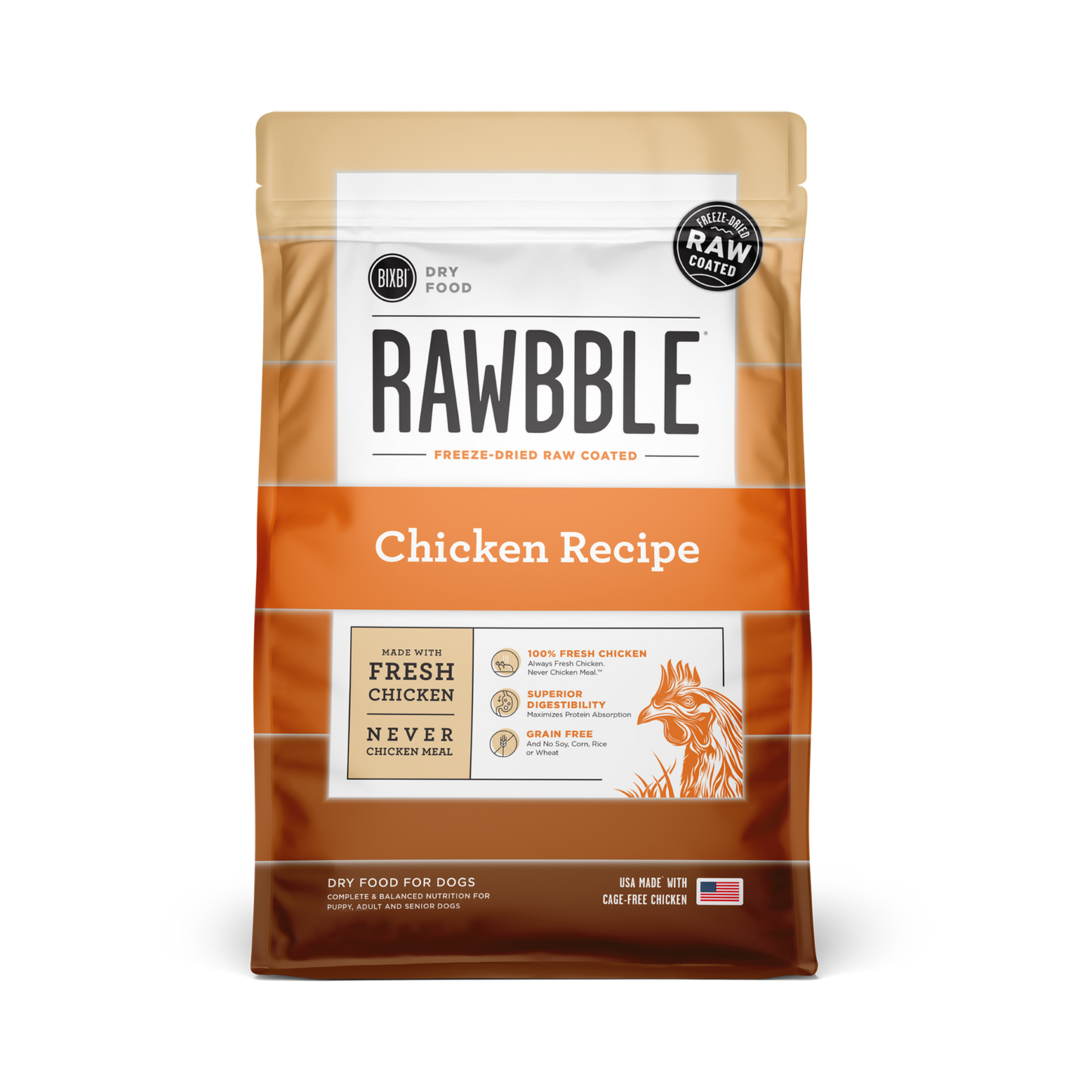 Rawbble Dry Food for Dogs – Chicken Recipe - Pups & Cubs Premium Pet Food