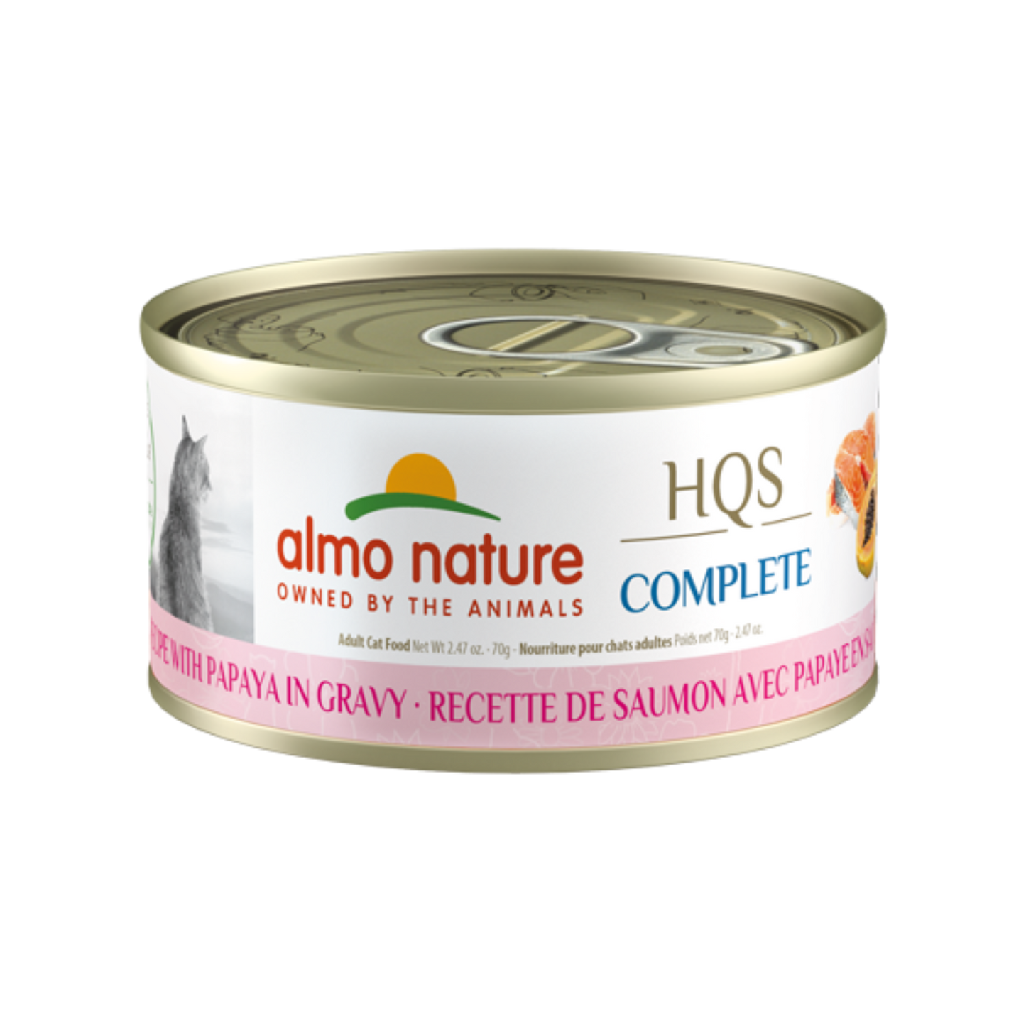 Almo Nature HQS Complete Salmon Recipe with Papaya in Gravy Wet Cat Food - Pups & Cubs Premium Pet Food