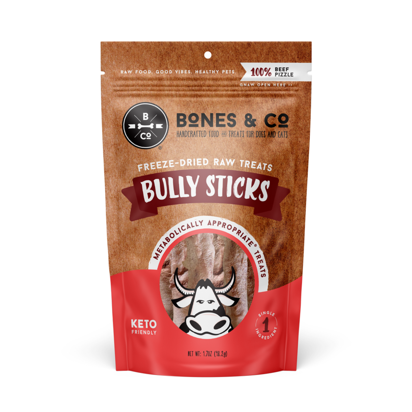 Bones & Co. Freeze Dried Bully Sticks Dog & Cat Treats - Pups & Cubs Premium Pet Food