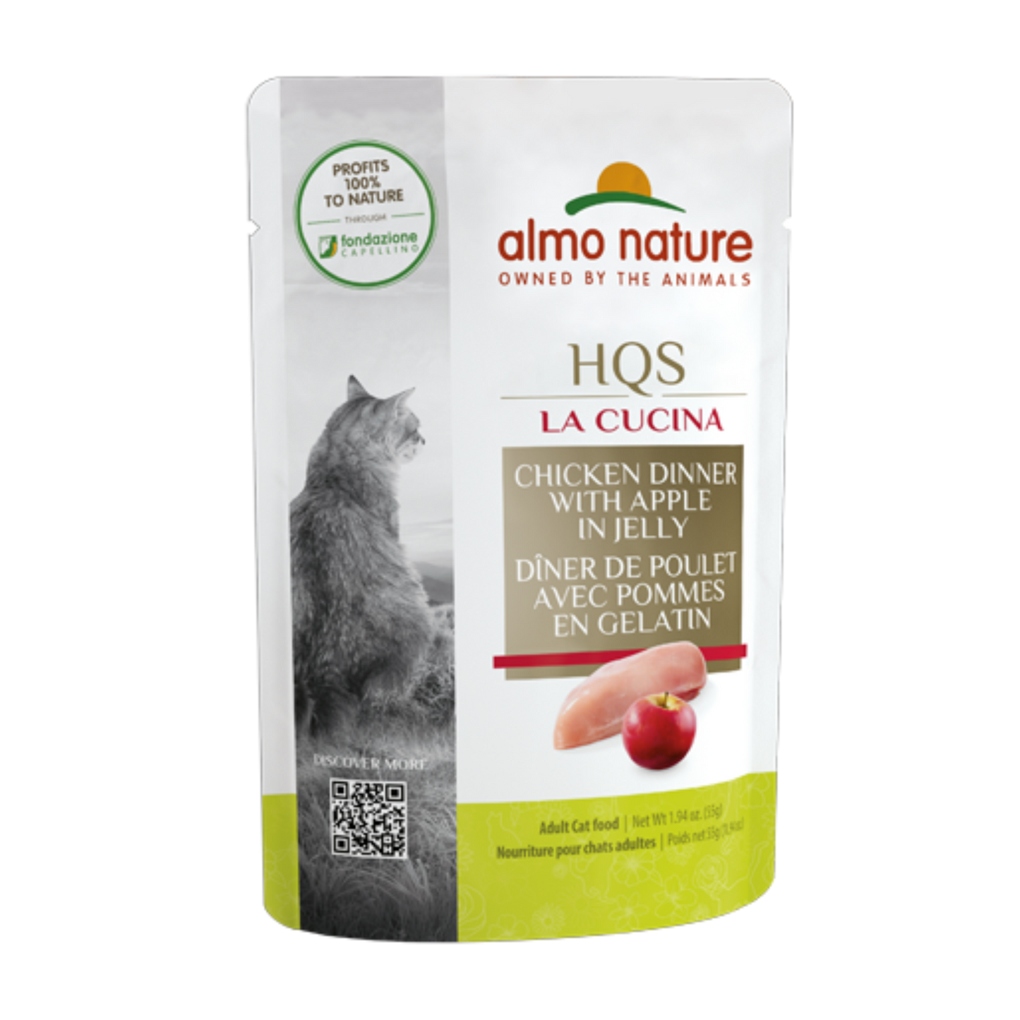 Almo Nature HQS La Cucina Chicken Dinner with Apple in Jelly Wet Cat Food - Pups & Cubs Premium Pet Food