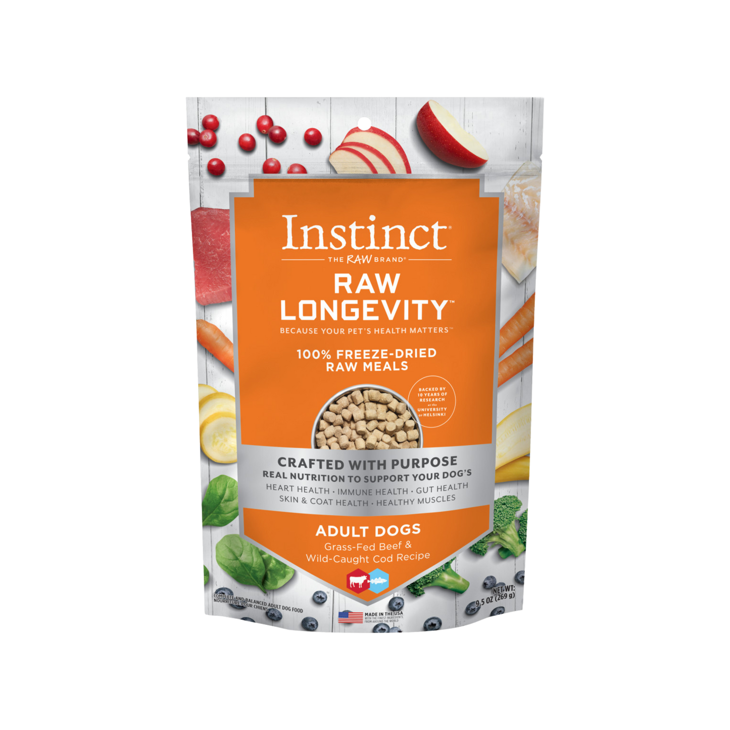 Instinct Raw Longevity 100% Freeze-Dried Raw Meals for Dogs