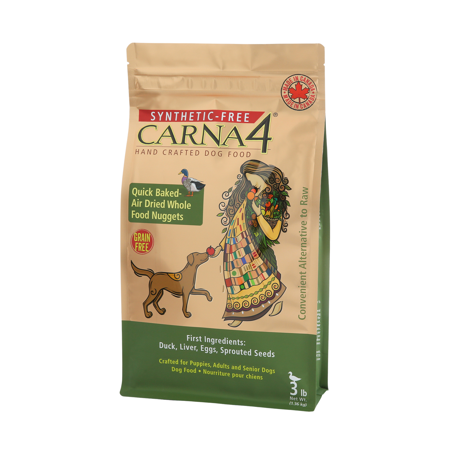 Carna4 Duck Recipe Dry Dog Food - Pups & Cubs Premium Pet Food